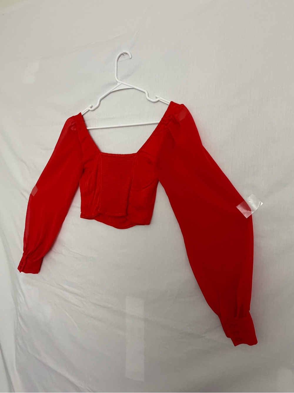 Urban Outfitters Women’s Red Crop Blouse Size XS Excellent (A843) - Picture 6 of 12